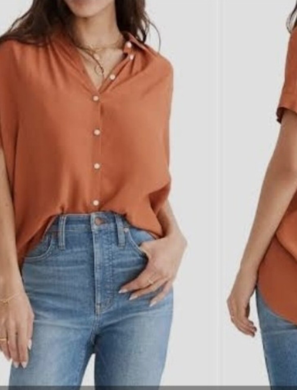 Madewell Central Drapey Shirt sz M